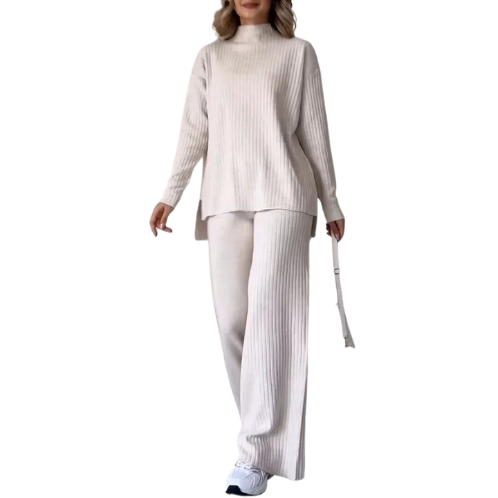 Tweedelige set met splitdetail en effen oppervlak