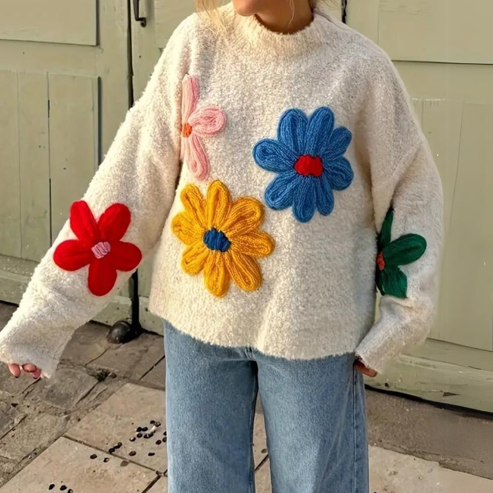BRENDA - Casual Bloemen Trui voor Dames
