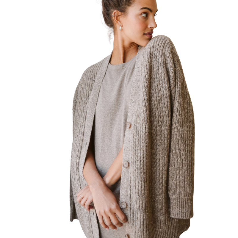 Vest met lange mouwen en open voorkant