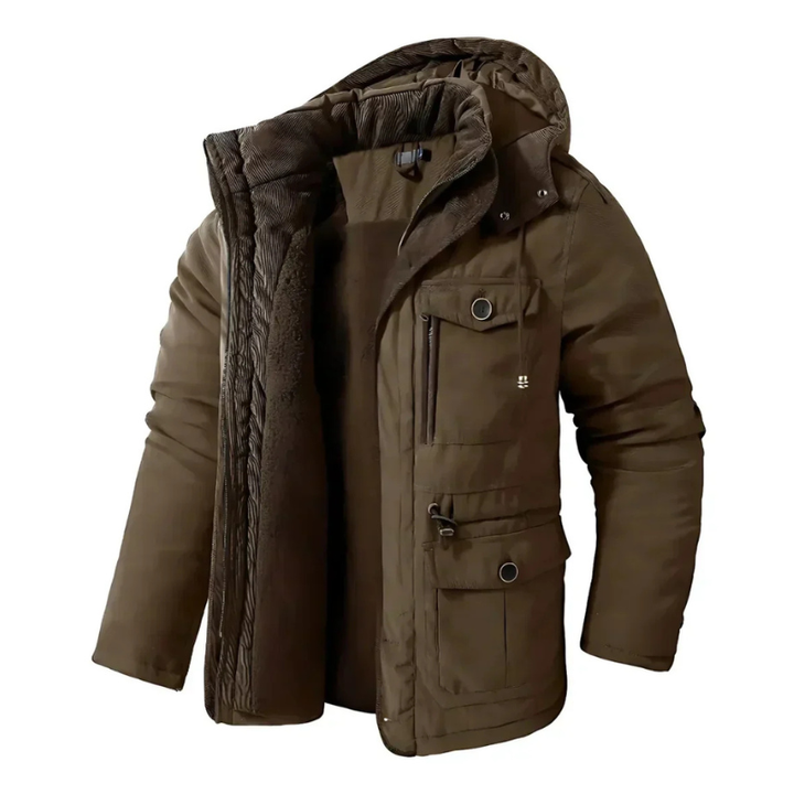 Waterdichte jas ontworpen voor koud weer