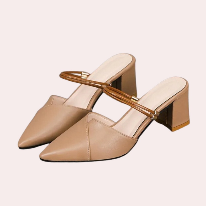 Dames sandalen met hoge hak en smalle bandjes