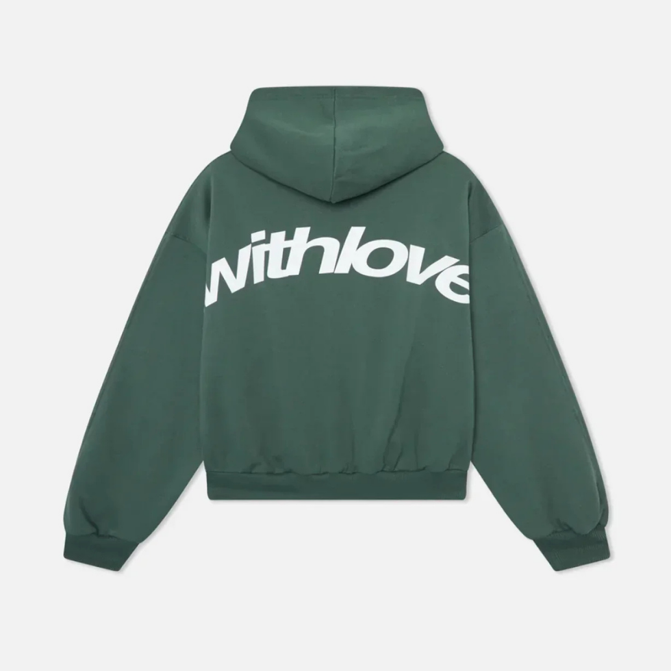 Oversized Love-jas met capuchon voor dames voor de winter