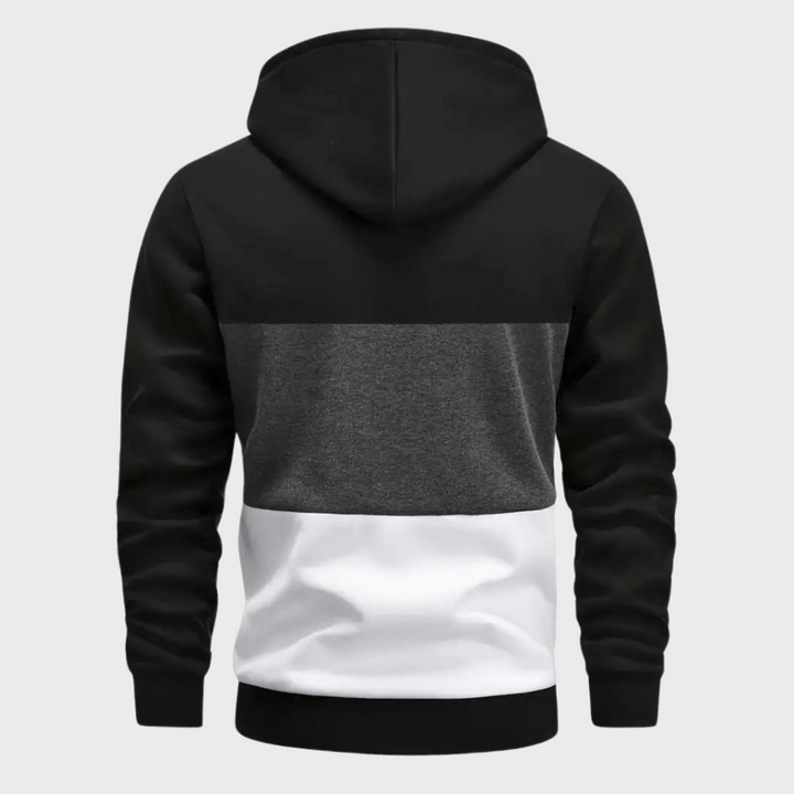 Kleurblok hoodie voor heren