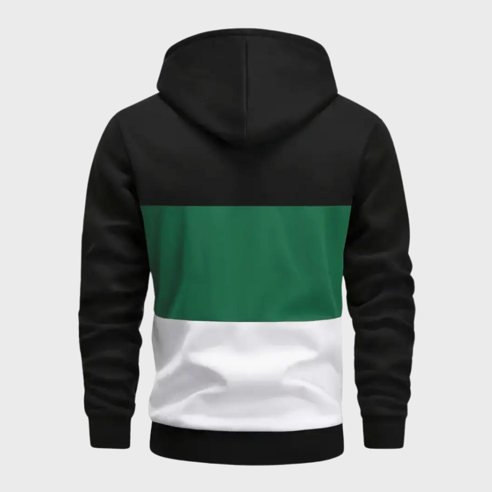 Kleurblok hoodie voor heren