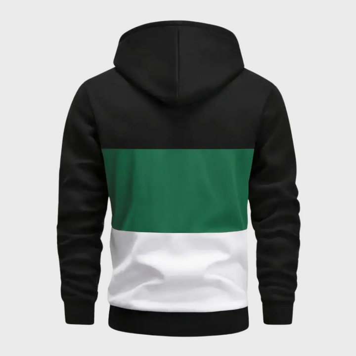 Kleurblok hoodie voor heren