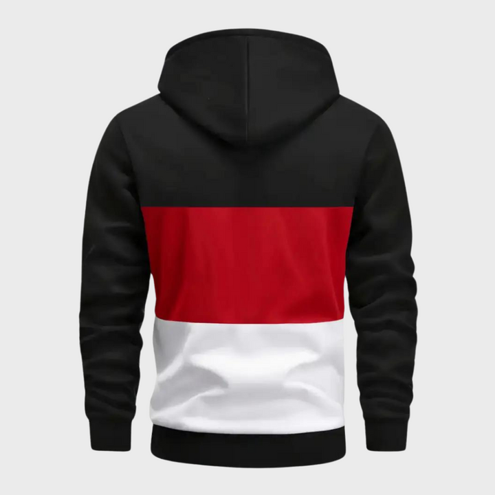 Kleurblok hoodie voor heren