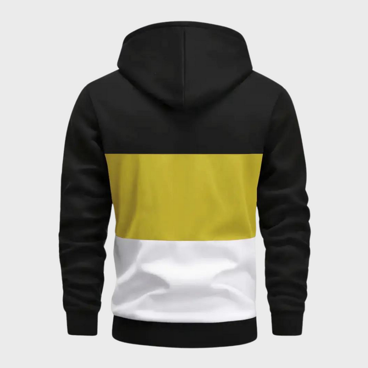 Kleurblok hoodie voor heren